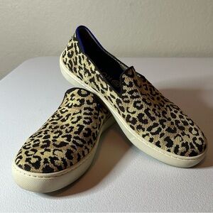 Rothy's Leopard Print Slip On Sneakers